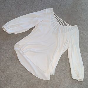 White shear blouse